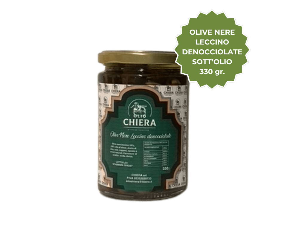 Olive Nere Leccino Denocciolate Sottolio da 330 G